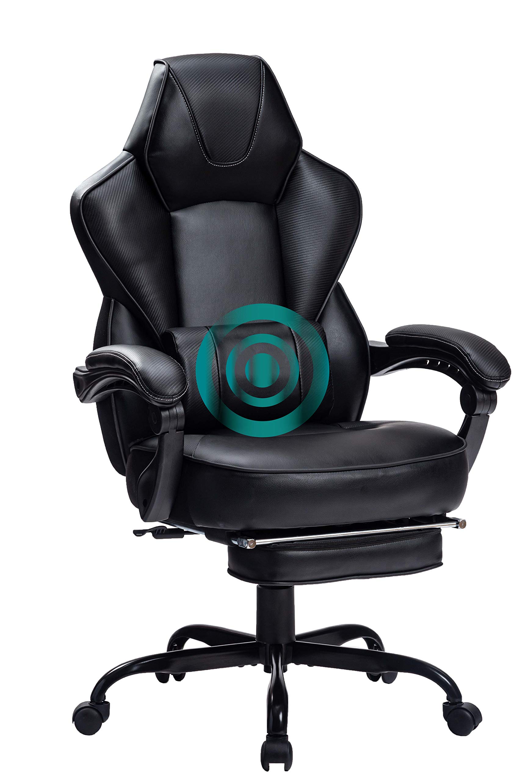 HEALGEN Ergonomic Gaming Chair with Footrest & Lumbar Support - Reclining High Back Office Chair for PC, Computer & Video Games - Perfect for Home Office, Gaming Setup & Executive Workstations