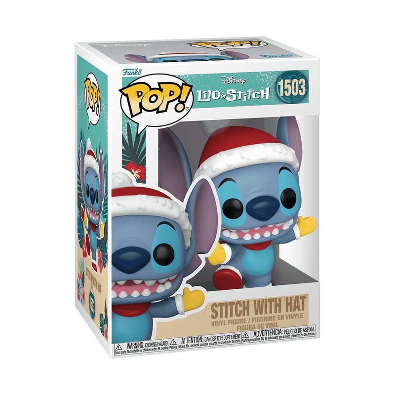 Stitch with Hat Funko Pop! Vinyl Figure #1503 - Disney Lilo & Stitch Collectible with Protector Case - Perfect for Display, Gifts, and Anime Fans