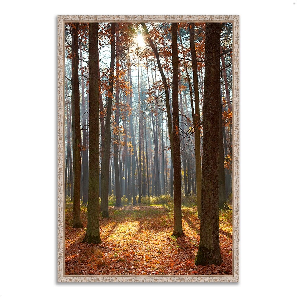 Autumn Forest Landscape Giclee Print on Gallery Wrapped Canvas - Ready to Hang Wall Art for Living Room, Bedroom & Office Decor