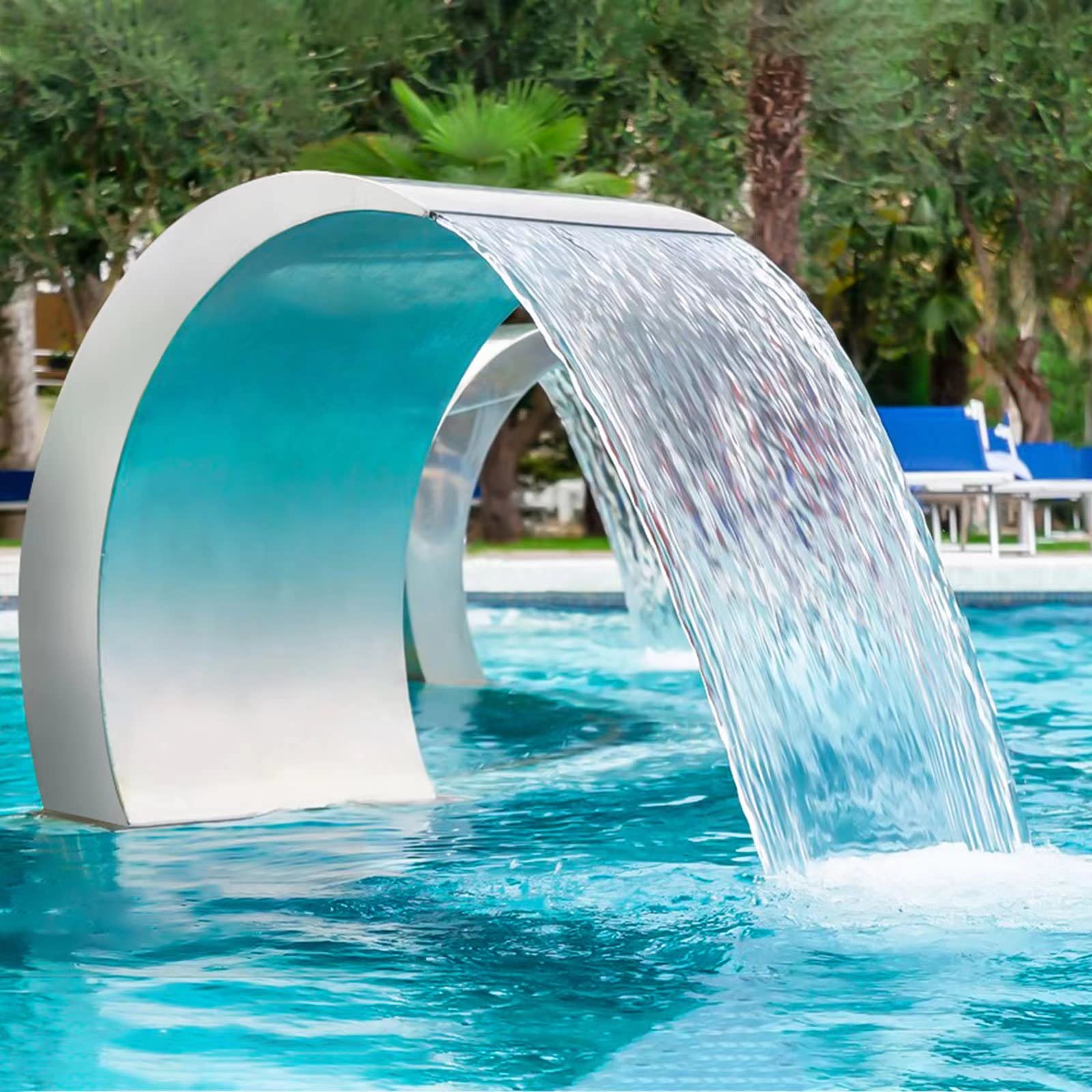 304 Stainless Steel Pool Fountain - 15.7