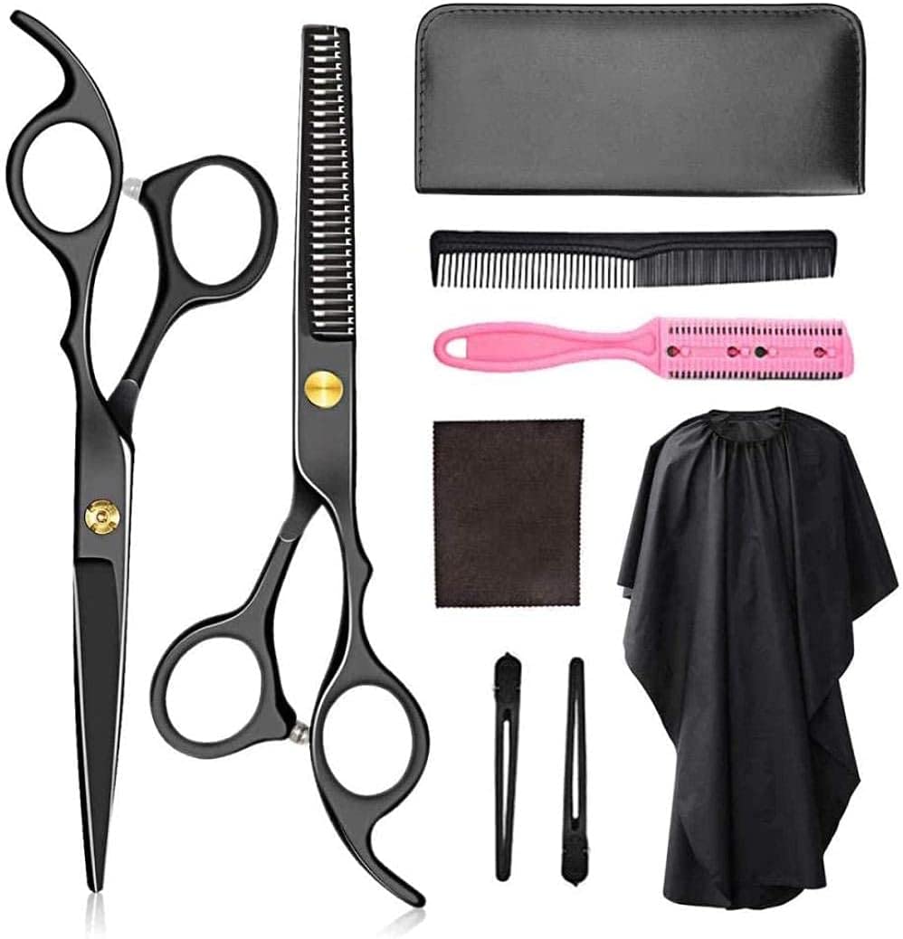 Professional Barber Scissors Set - Stainless Steel Hair Cutting Shears for Salon & Home Use - Precision Hairdressing & Styling Tools for Men & Women