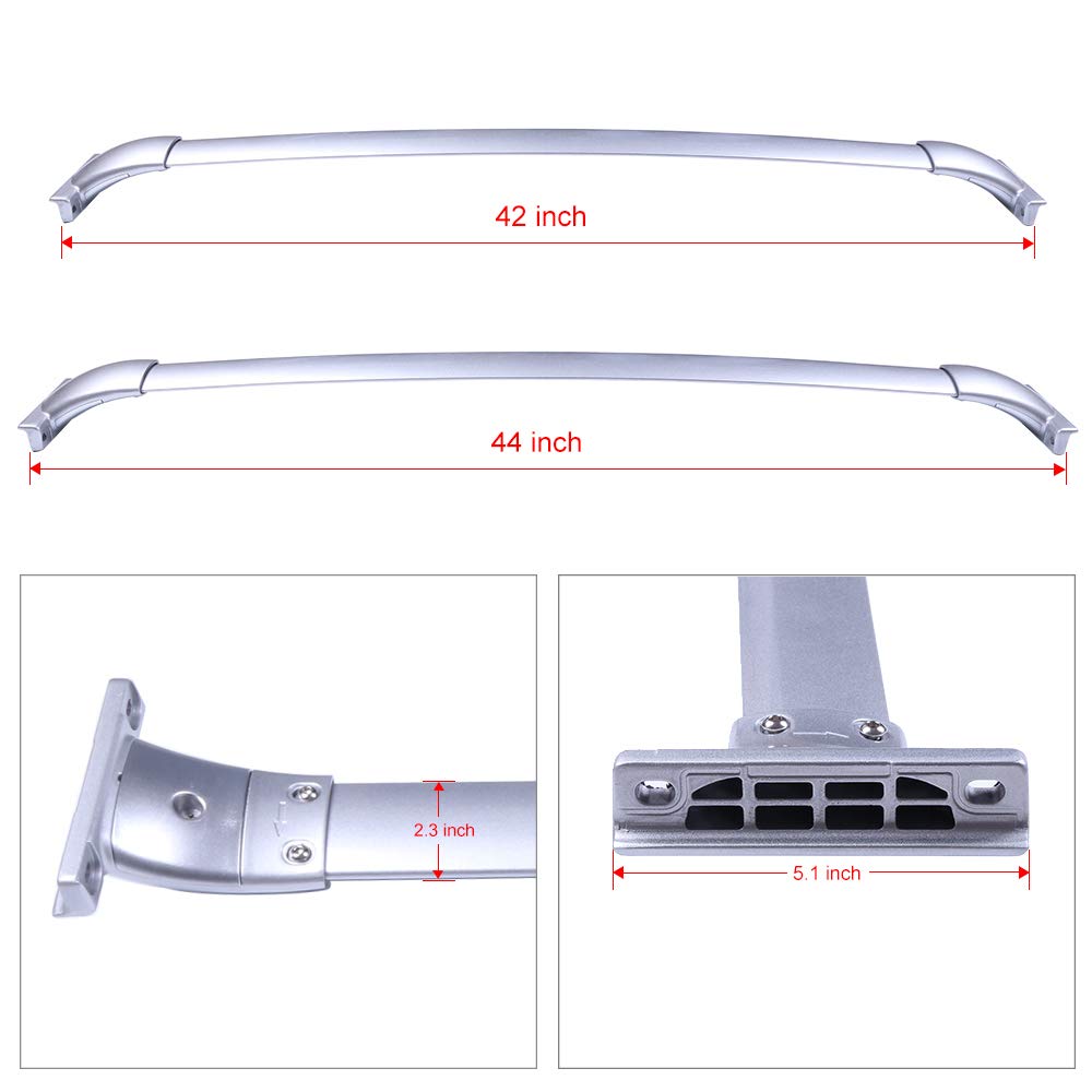 OCPTY Cross Bars Roof Rack Compatible with Nissan Pathfinder 2013-2020 - Heavy Duty Luggage Rack System for Rooftop Cargo Carrier, Kayak, Canoe, Bike, Snowboard, Ski - Perfect for Road Trips, Camping & Outdoor Adventures