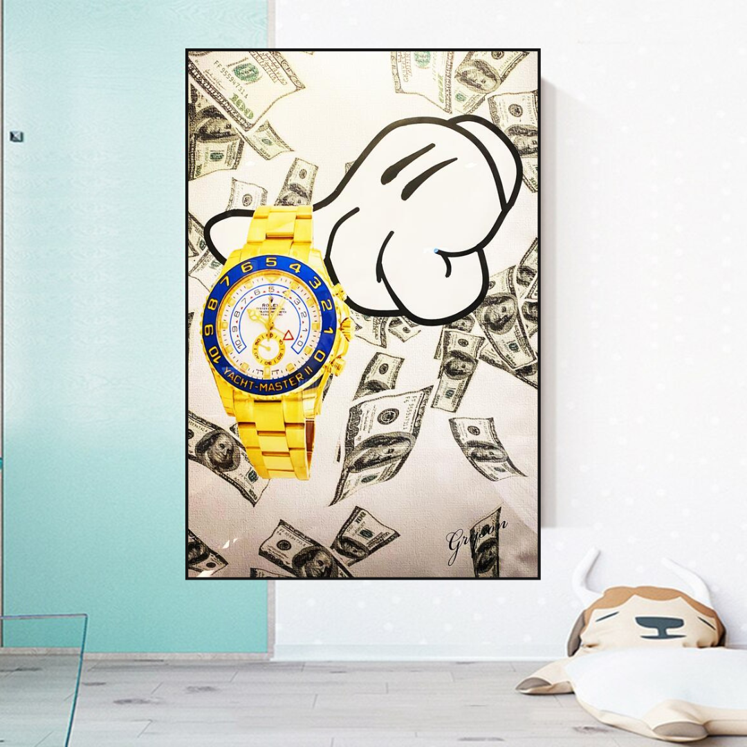 Time is Money Motivational Poster - Inspirational Success Wall Art for Office, Home & Study Room Decor