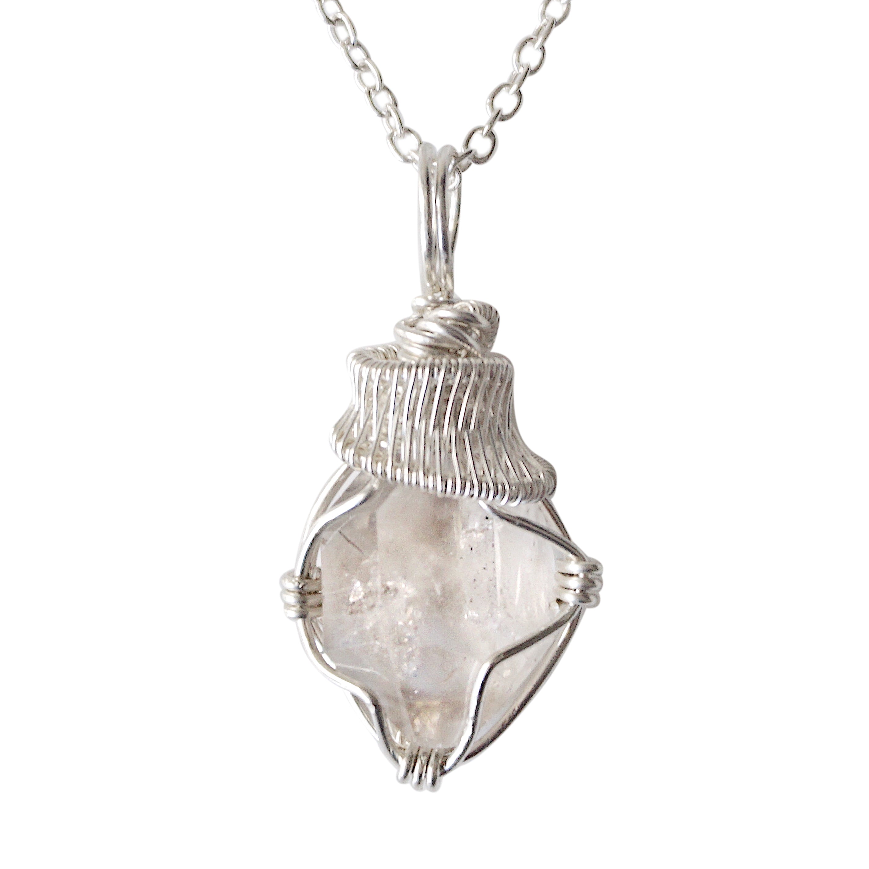 Natural Herkimer Diamond Pendant Necklace - 925 Sterling Silver Jewelry for Women - Perfect for Everyday Wear, Gift Giving & Special Occasions