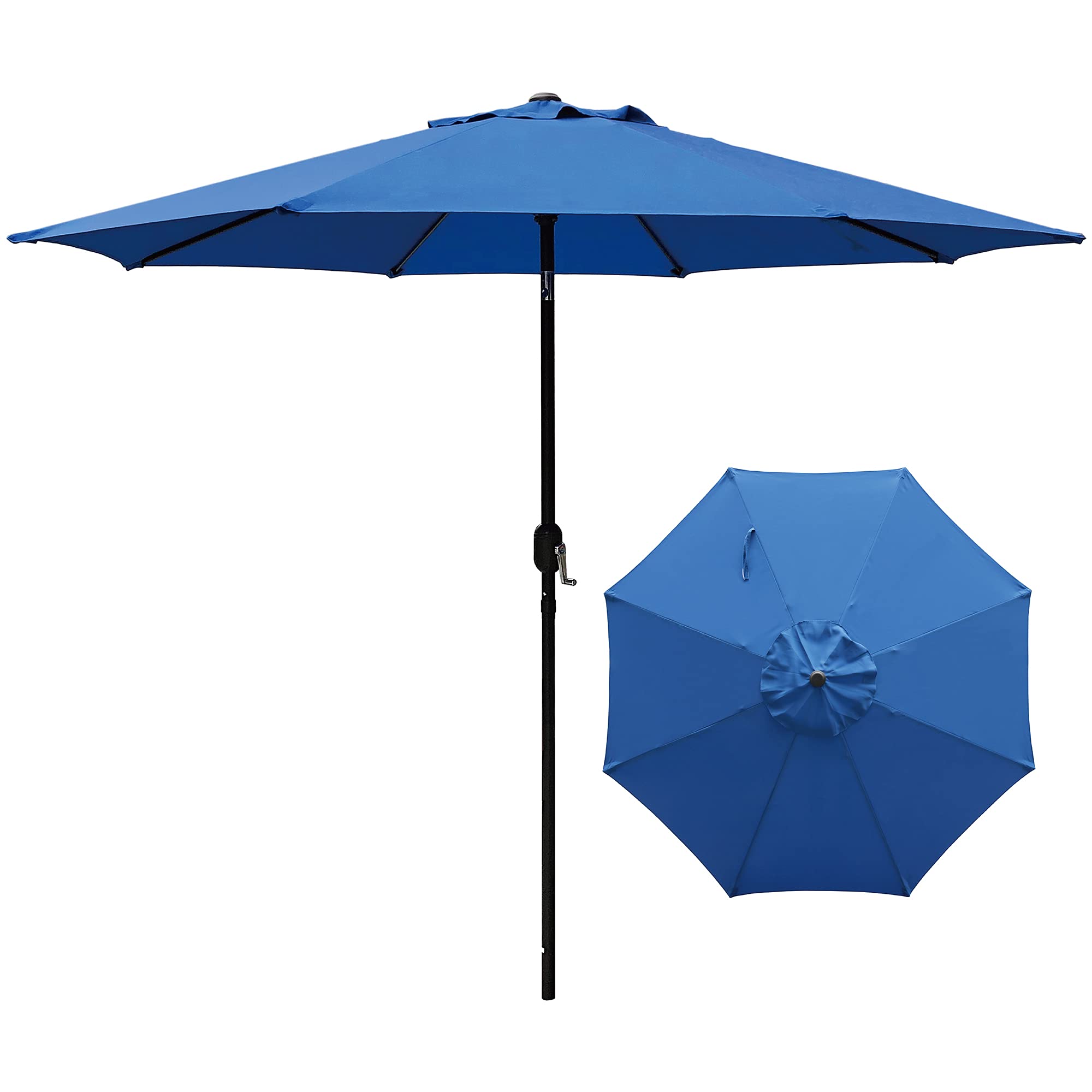ABBLE 9ft Patio Umbrella with Crank & Tilt - UV Protective & Weather Resistant for Outdoor Dining