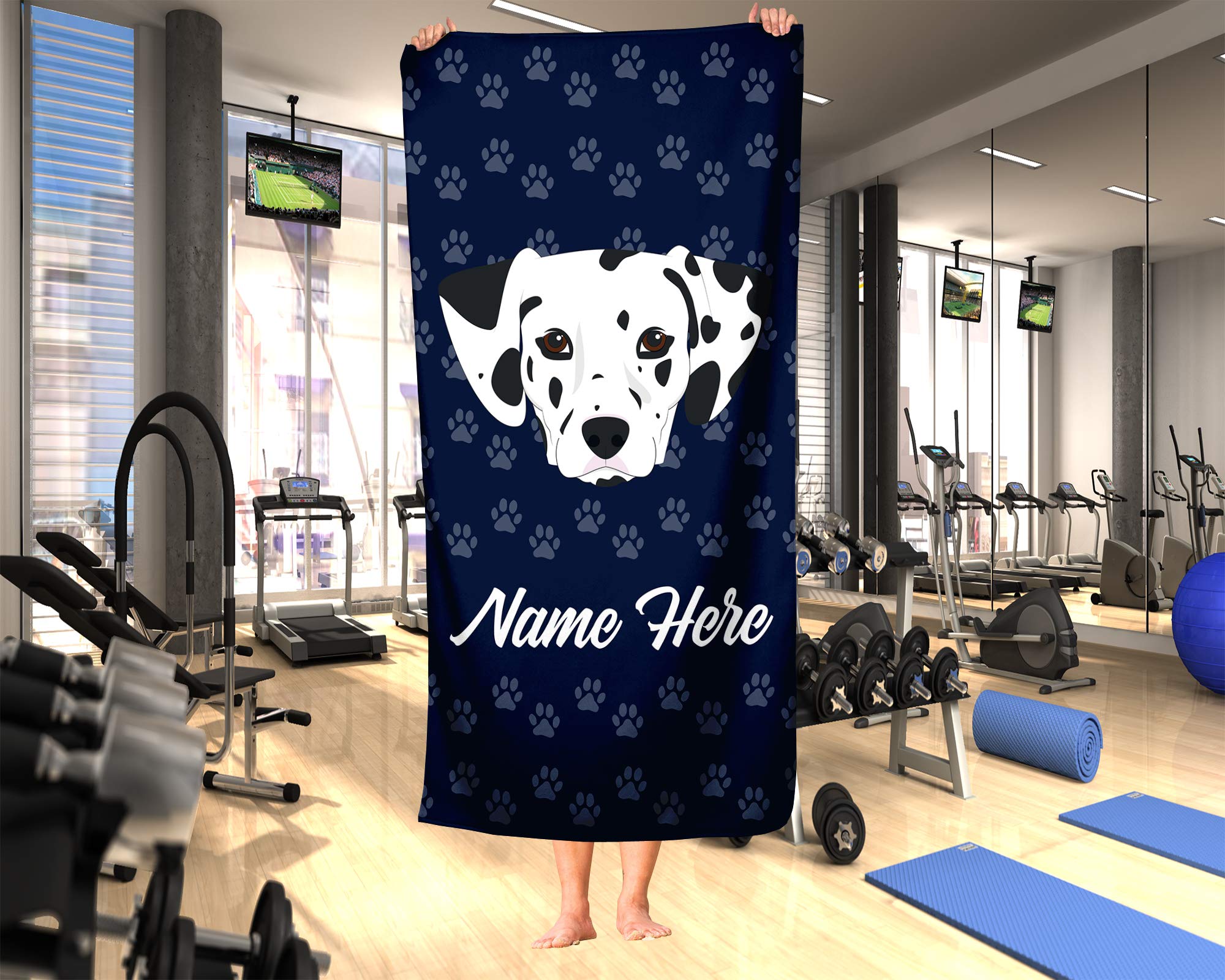 Custom Dalmatian Face Beach & Bath Towels - Large & Medium Sizes - Personalized Travel, Pool & Indoor Use Towels for Adults & Kids - Perfect for Beach Trips, Swimming Pools, Gym & Spa Days
