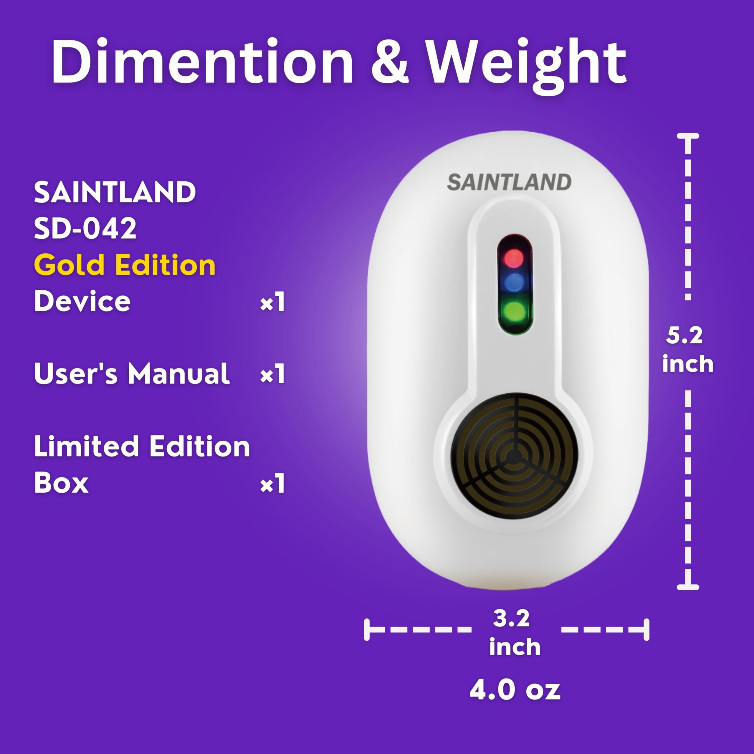 3-Wave Ultrasonic Mouse Repeller Gold Edition - Electromagnetic & Ultrasonic Pest Control for Mice, Rats & Squirrels | Indoor Rodent Repellent Device | See Results in 3 Weeks | Perfect for Homes, Garages, Warehouses & Offices