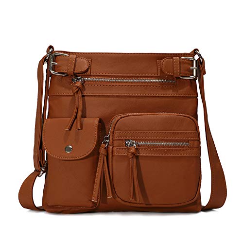 Stylish Women's Soft Leather Crossbody Shoulder Bag - Compact, Multifunctional & Lightweight for Everyday Use, Travel, and Shopping