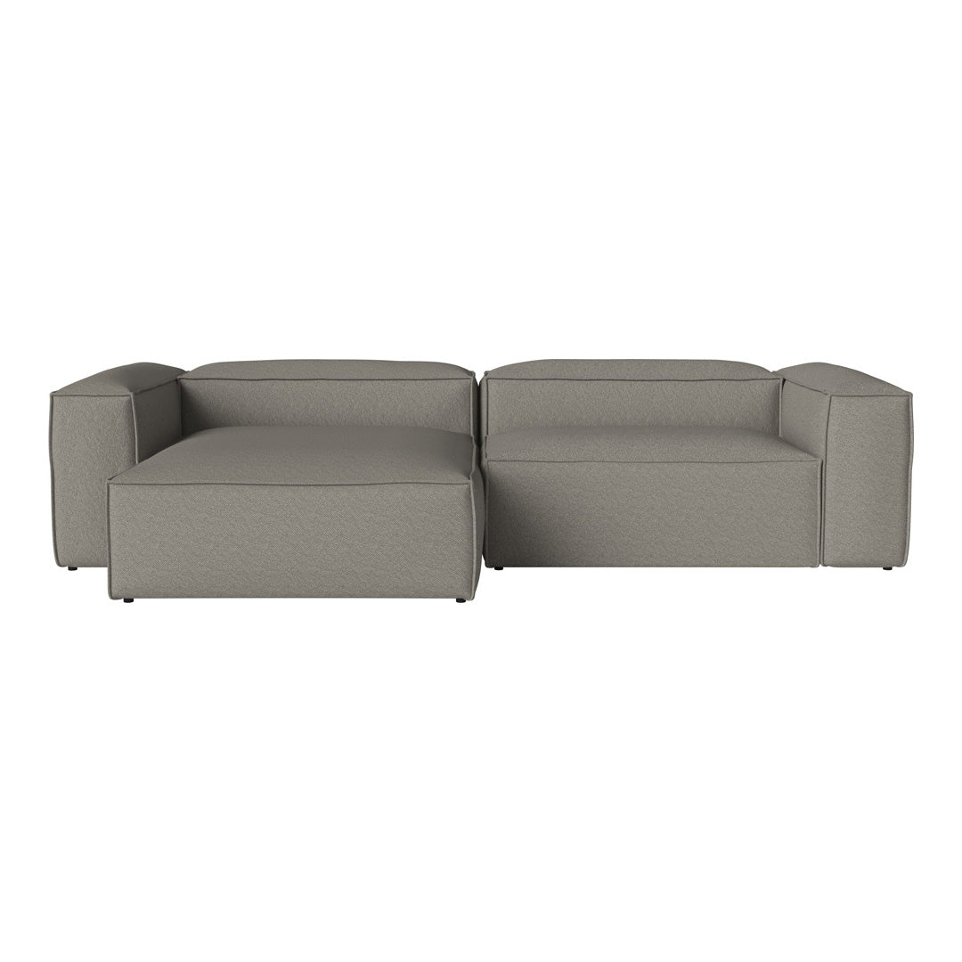 Cosima 2-Seater Sofa with Chaise Lounge - Modern Fabric Sectional Couch for Small Spaces, Living Room & Apartment Furniture (Gray) - Perfect for Relaxing, Entertaining & Small Space Living
