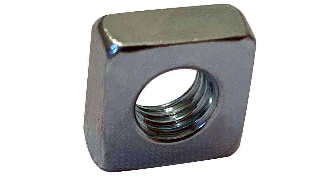 10-32 Square Machine Screw Nuts Zinc Plated (Pack of 100) - Ideal for DIY Projects, Furniture Assembly, and Industrial Applications