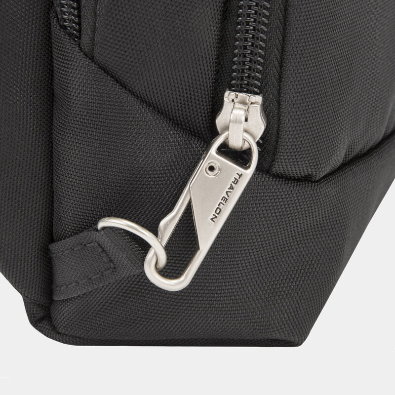 Travelon Anti-Theft Classic Waist Pack - Secure Crossbody Bag for Travel, Commuting & Outdoor Adventures | RFID Blocking & Slash-Resistant