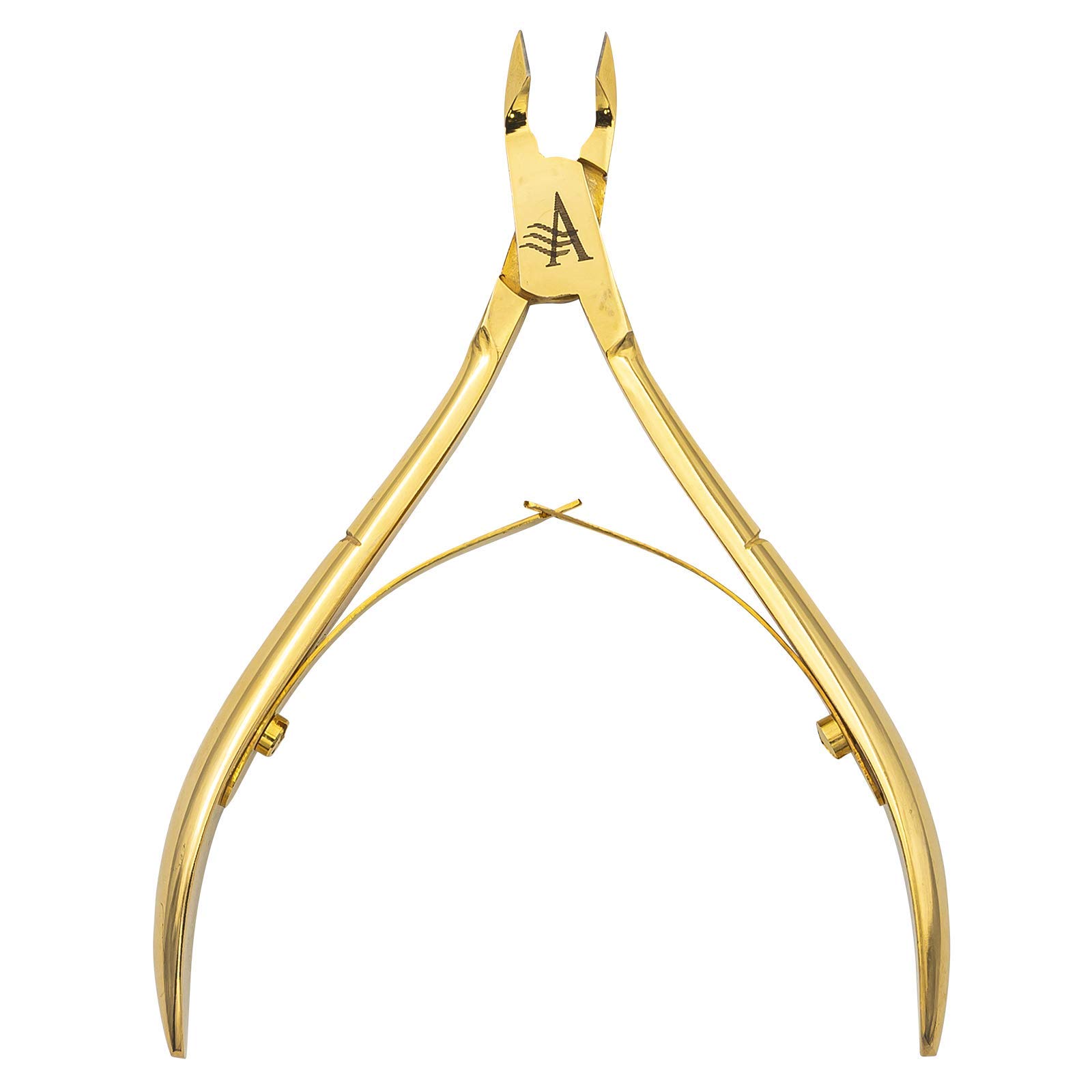 Premium Americanails Gold Series Double Spring Nipper - Professional Nail Clippers for Salon & Home Manicure - Perfect for Gel, Acrylic & Natural Nails
