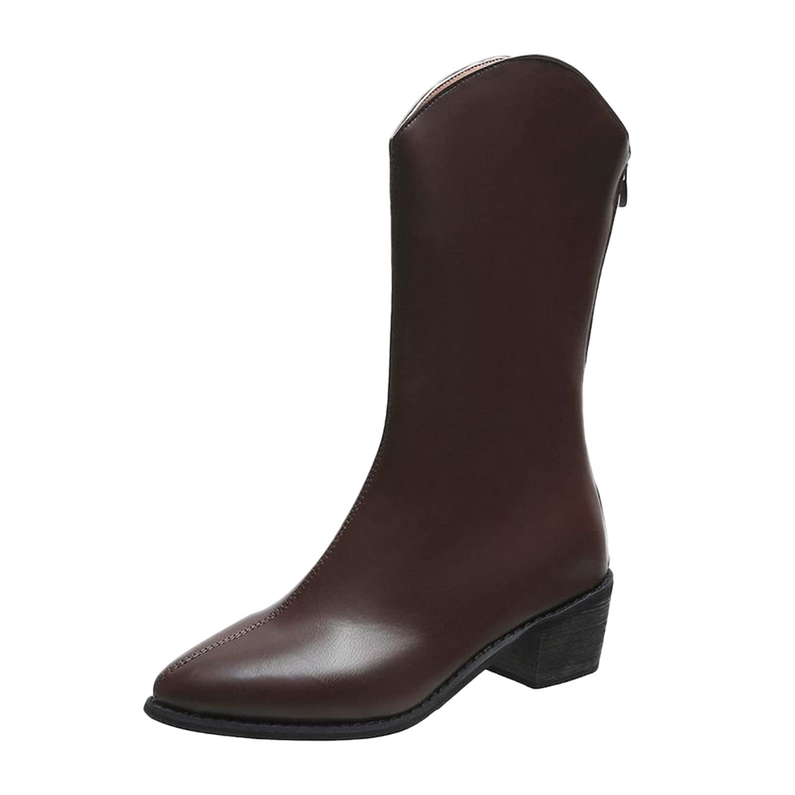 Trendy Women's Cowboy Boots - Comfortable Round Toe Western Cowgirl Boots for Ladies | Perfect Gift for Daughter, Country Dancing & Fall Fashion