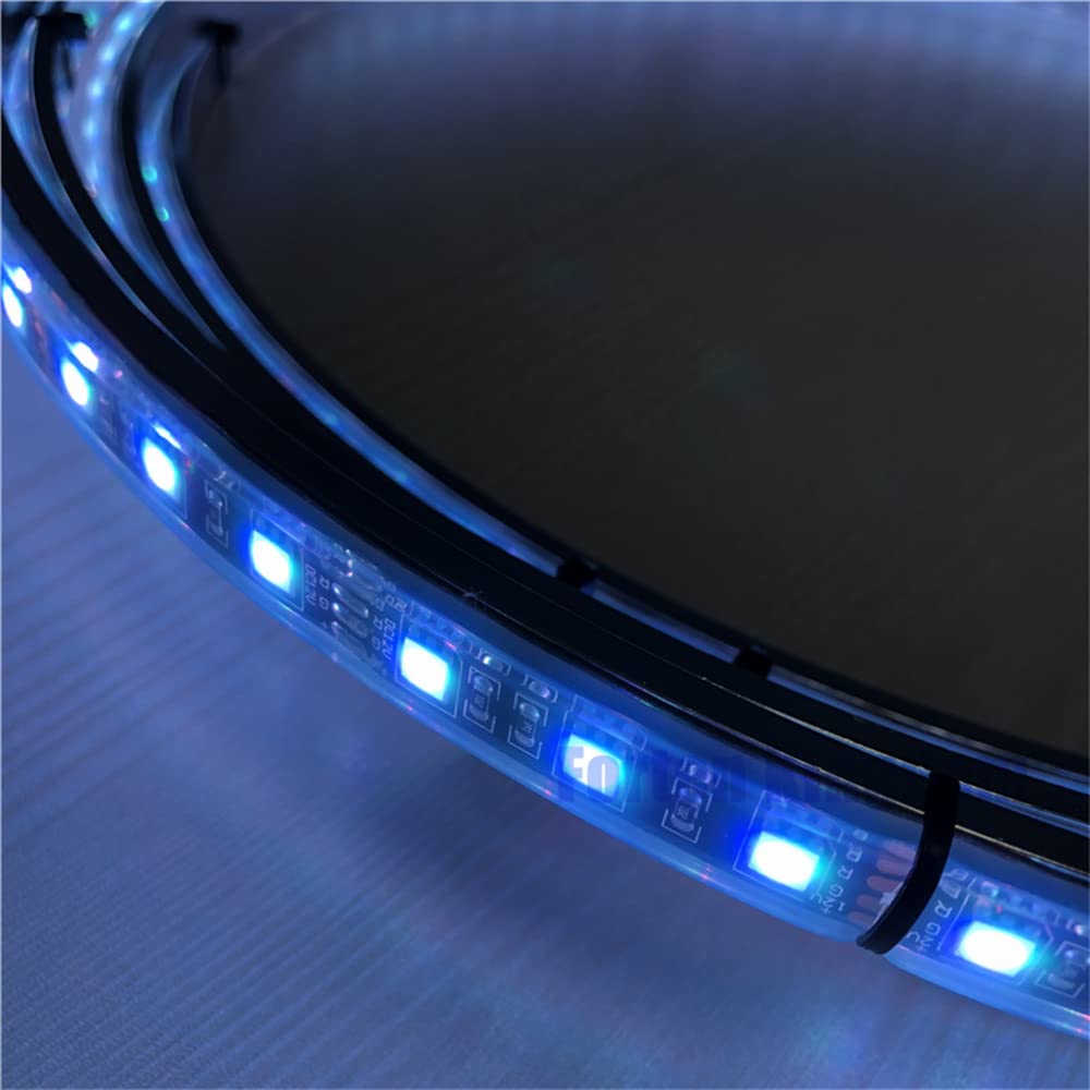 17 Inch LED Wheel Ring Lights for Cars & Trucks - Multiple Color Modes, Universal Fit (21-28 Inch Tires) - Enhance Night Driving & Customize Your Ride