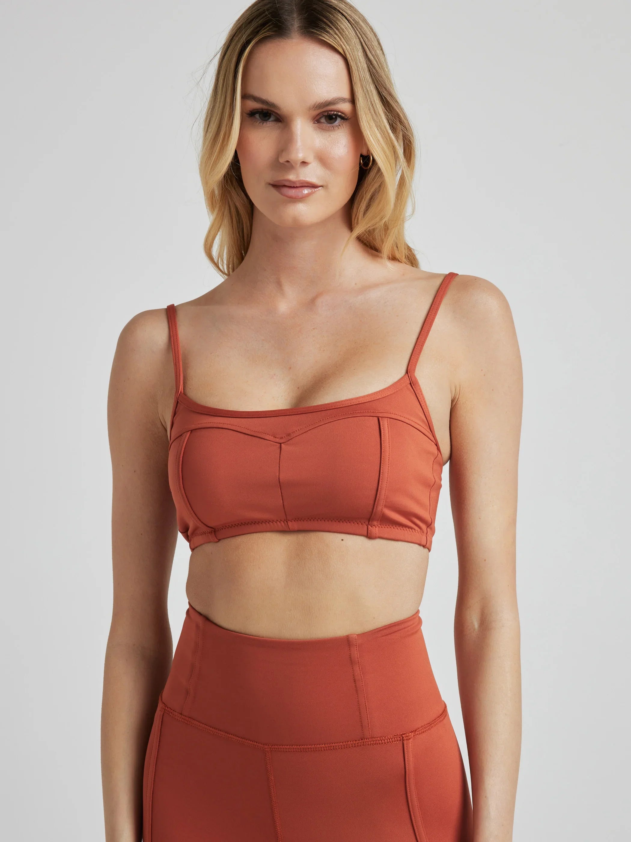 Contour Bralette - Comfortable Wireless Bra in Baked Clay Color for Women | Perfect for Yoga, Lounge & Everyday Wear