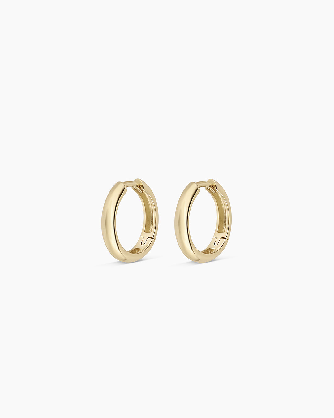 14K Gold Huggie Hoop Earrings for Women - Minimalist Helium Hoops for Everyday Wear - Perfect for Work, Parties & Gifting