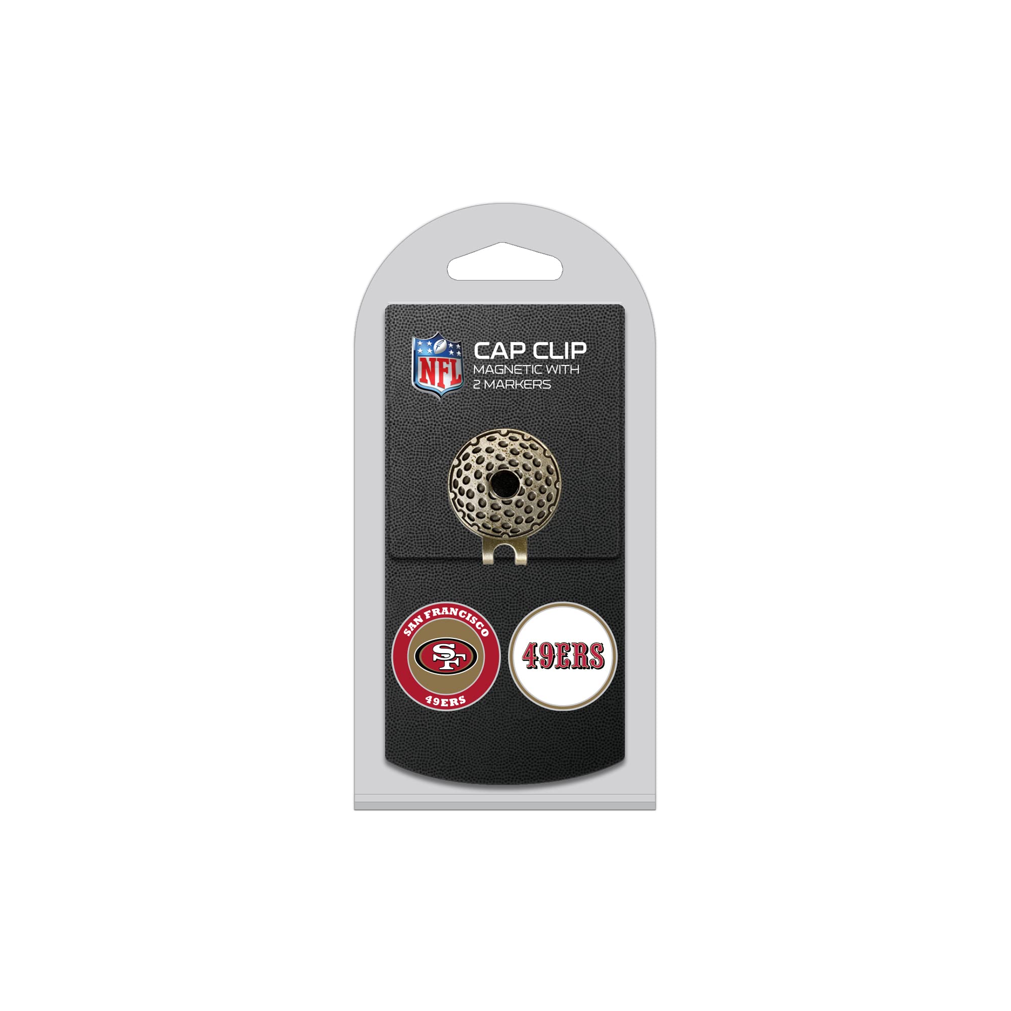 Team Golf NFL Golf Cap Clip with 2 Removable Double-Sided Enamel Magnetic Ball Markers - Easy Hat Attachment for Golfers | Perfect for Golf Courses, Driving Ranges & NFL Game Days