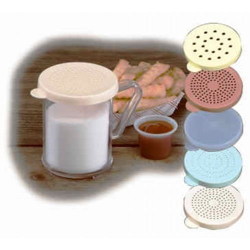 Dredge Set - Beige, Rose & Yellow Lids (1 Count) | Premium Cosmetic Storage Containers | Perfect for Makeup Brushes, Beauty Blenders & Skincare Organization