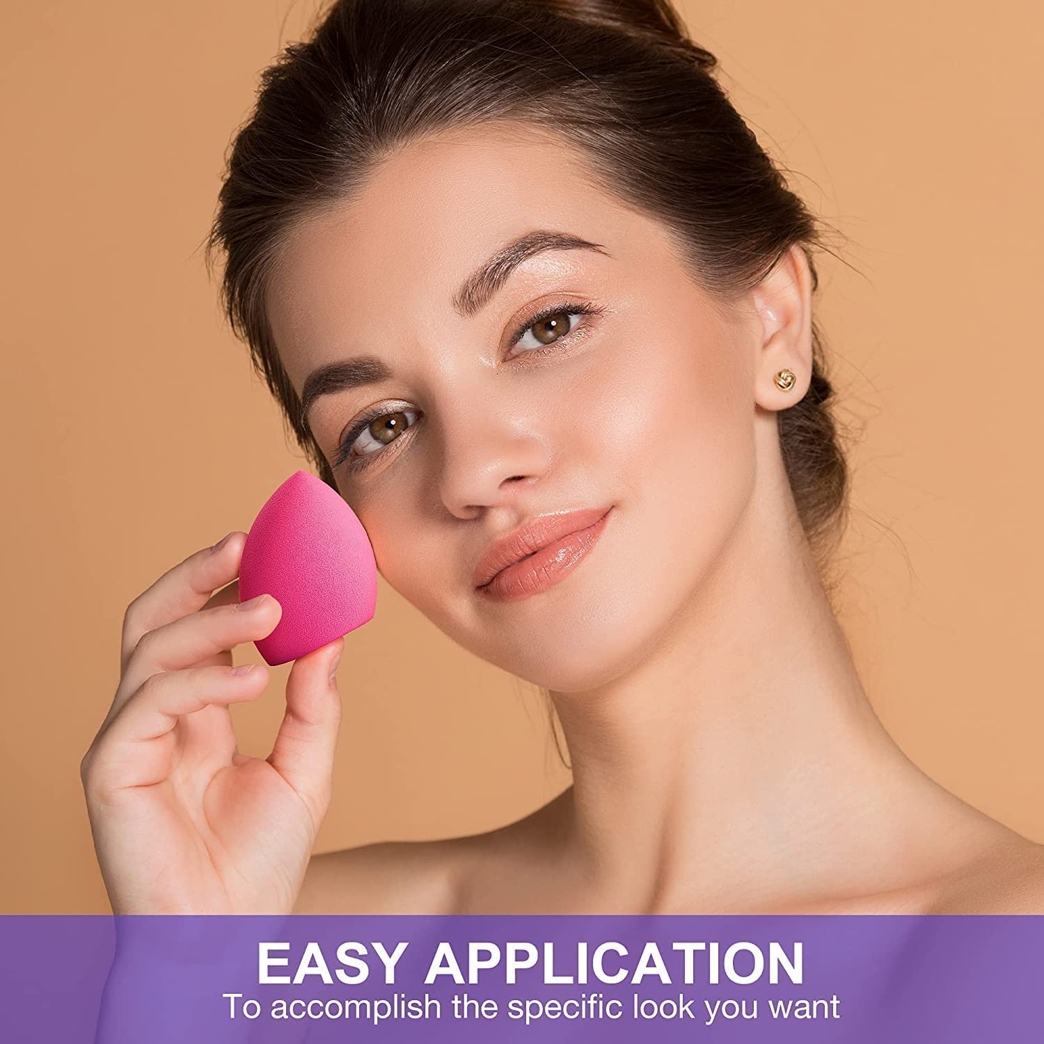 RIDOY 7-Piece Soft Bristle Black Makeup Brush Set with 6-in-1 Makeup Sponge & Beauty Blender (13-Piece Kit) - Perfect for Foundation, Contouring & Professional Makeup Application