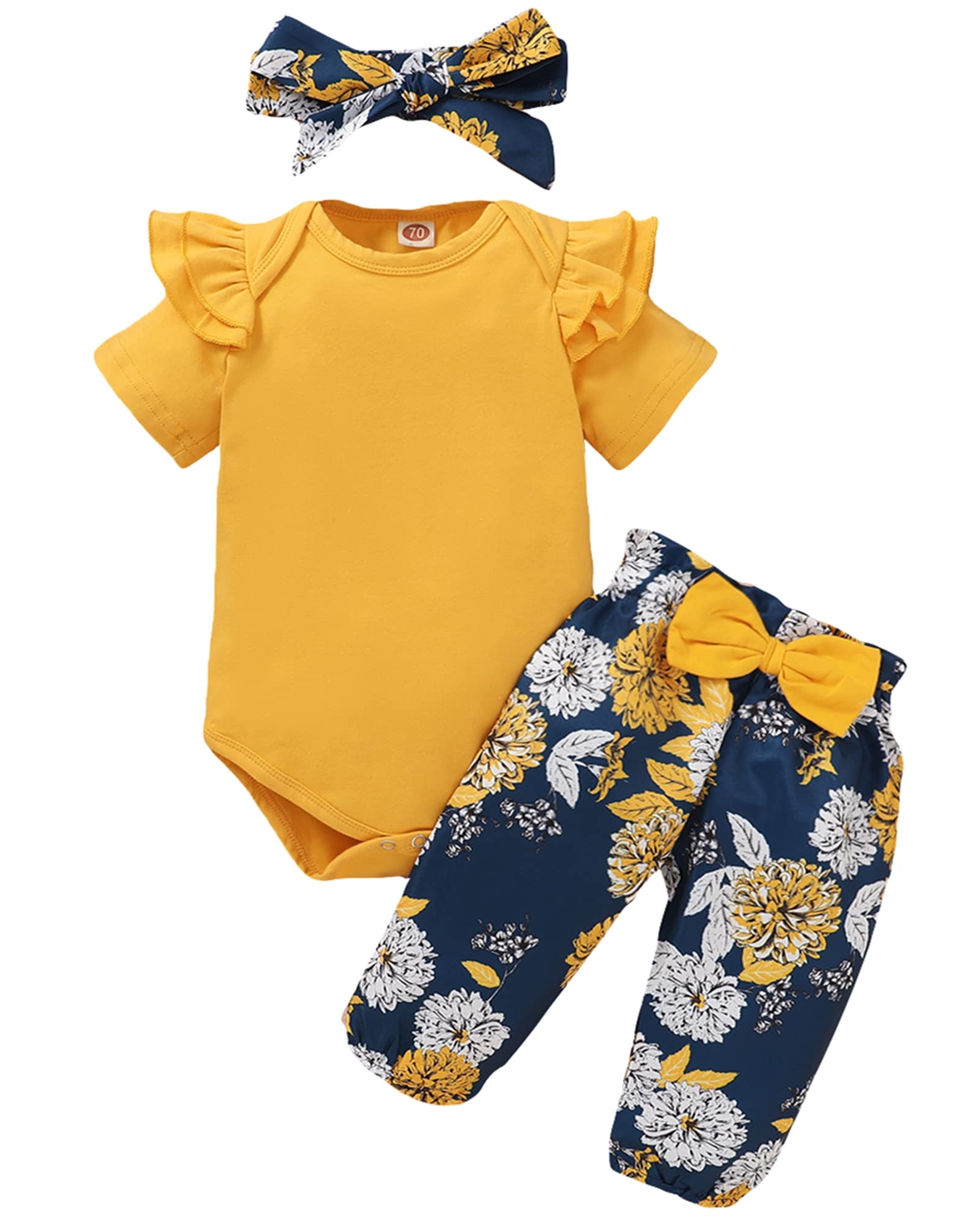 Adorable Newborn Baby Girl Clothes Set - Long Sleeve Romper & Pants Outfit for Fall & Winter | Soft & Cozy Infant Wear for Girls 0-24 Months | Perfect for Family Photos, Holiday Outfits & Daily Playtime