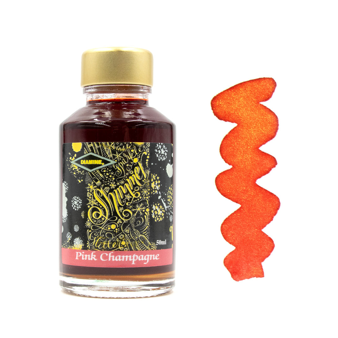 Diamine Shimmering Ink 50ml - Metallic Calligraphy & Fountain Pen Ink for Artistic Writing, Journaling, and Creative Projects