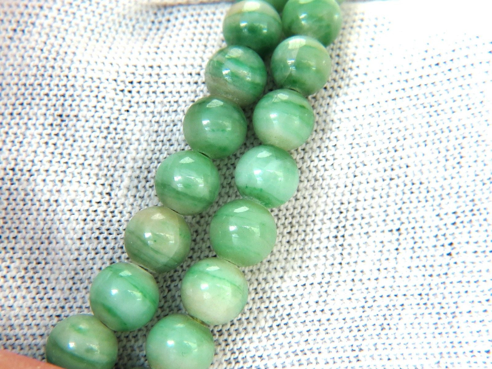 10.20mm Natural Green Jade Bead Necklace - 290ct GIA Certified Genuine Jade Jewelry for Women, Perfect for Weddings, Parties & Special Occasions