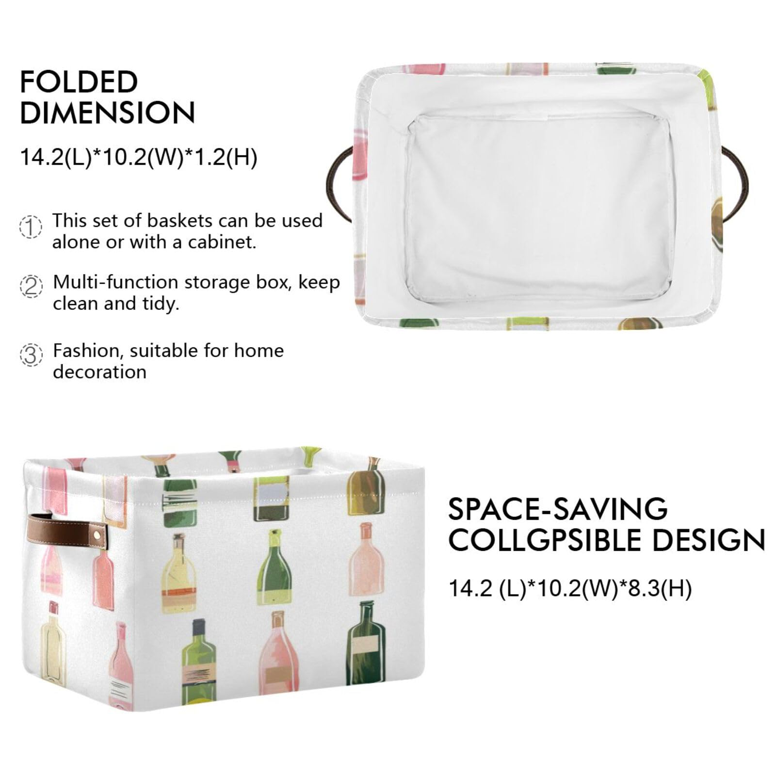 Large Fabric Storage Bins with Handles - Collapsible Closet Organizer Baskets for Shelves, Clothes, Toys & Home Organization | Perfect for Bedroom, Nursery & Pantry Storage