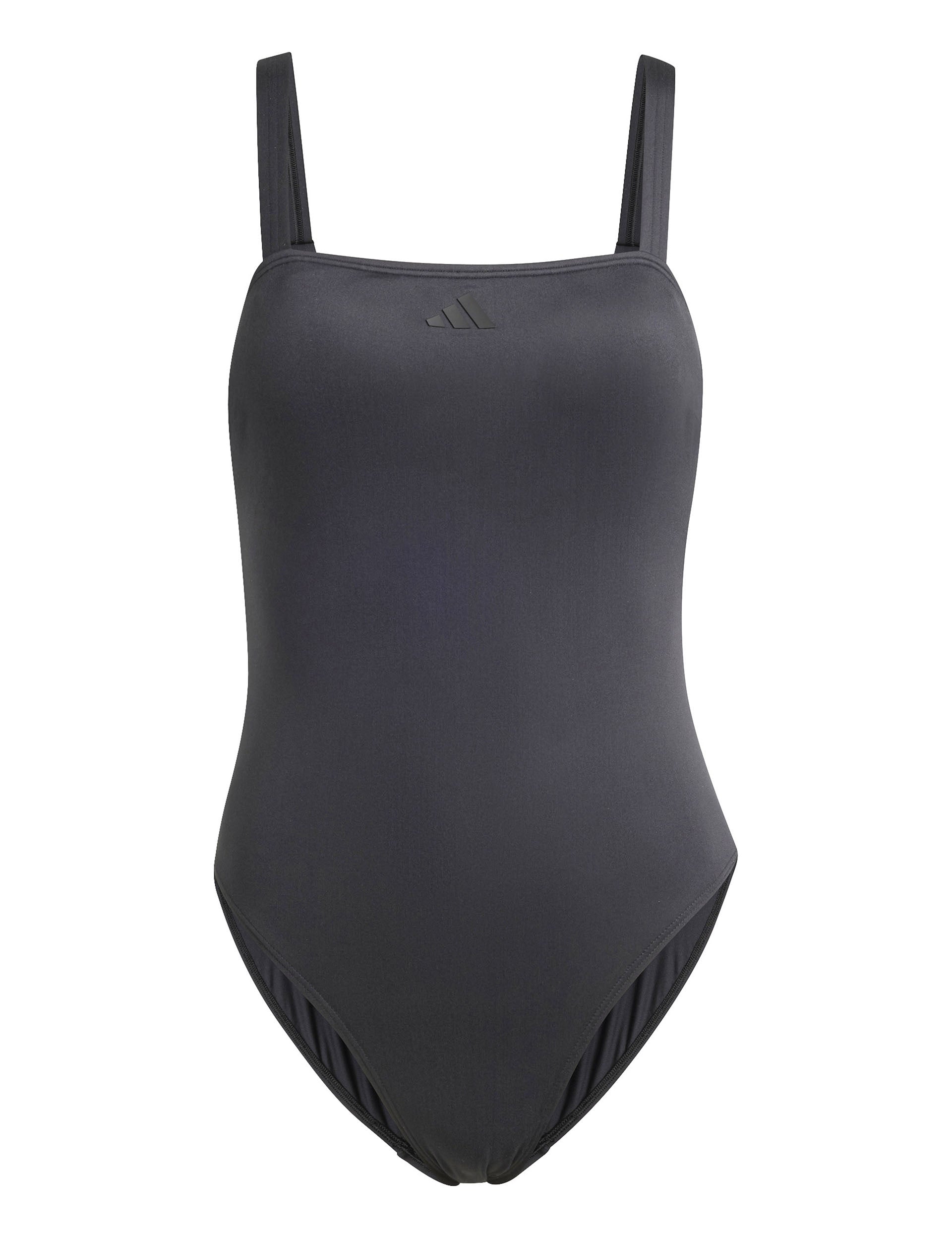 Iconisea Padded U Back Swimsuit for Women - Adjustable Straps & Removable Cups - Black One Piece Bathing Suit - Perfect for Swimming, Beach Vacation & Poolside Relaxation