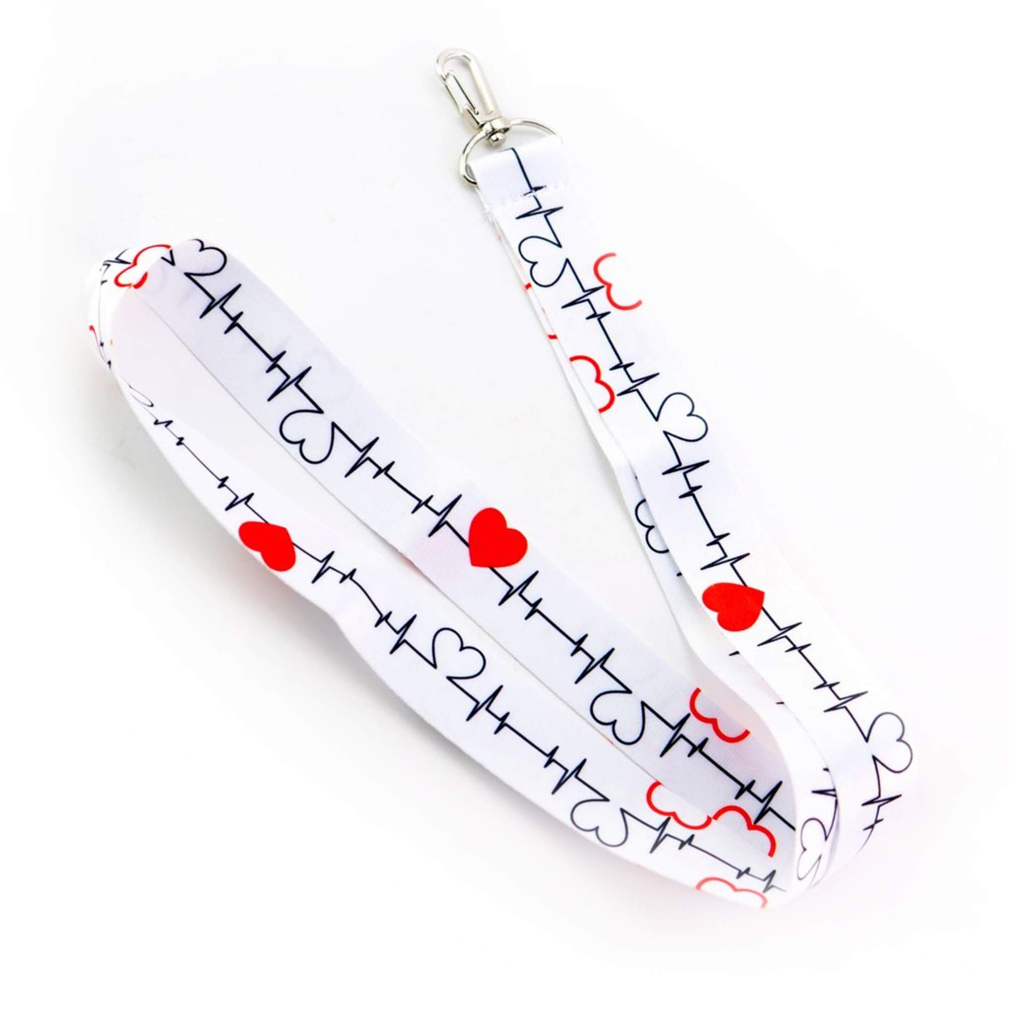 Cute Nurse Heartbeat Keychain Lanyard - ID Badge Holder for Medical Staff