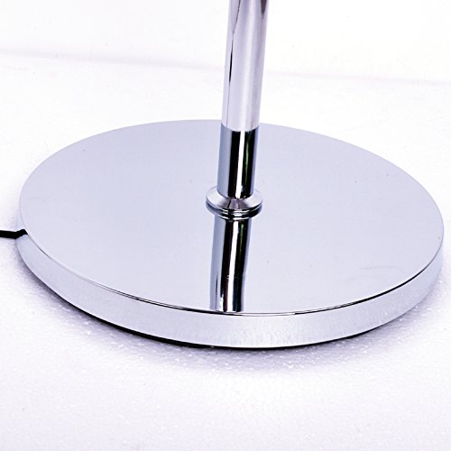 Modern Crystal Floor Lamp - Elegant European Fabric Shade for Living Room & Bedroom - White Crystal Lighting Fixture for Home Decor (Perfect for Reading Nook, Bedside Nightstand & Cozy Corner Lighting)