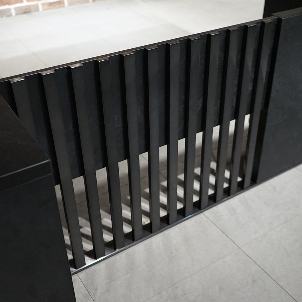 DAXTON 200cm Black Executive Desk with Left Return & Lift Mechanism - Perfect for Home Office & Professional Workspaces