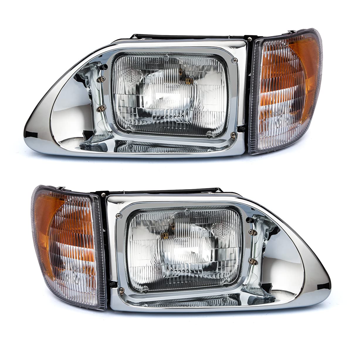 1995-2012 International Harvester 9200 9200i SBA 5900 5900i 5900i SBA 9400 9400i SBA Replacement Headlights with DRL - Driver & Passenger Side Headlight Assembly (Pair) - Perfect for Night Driving & Enhanced Visibility