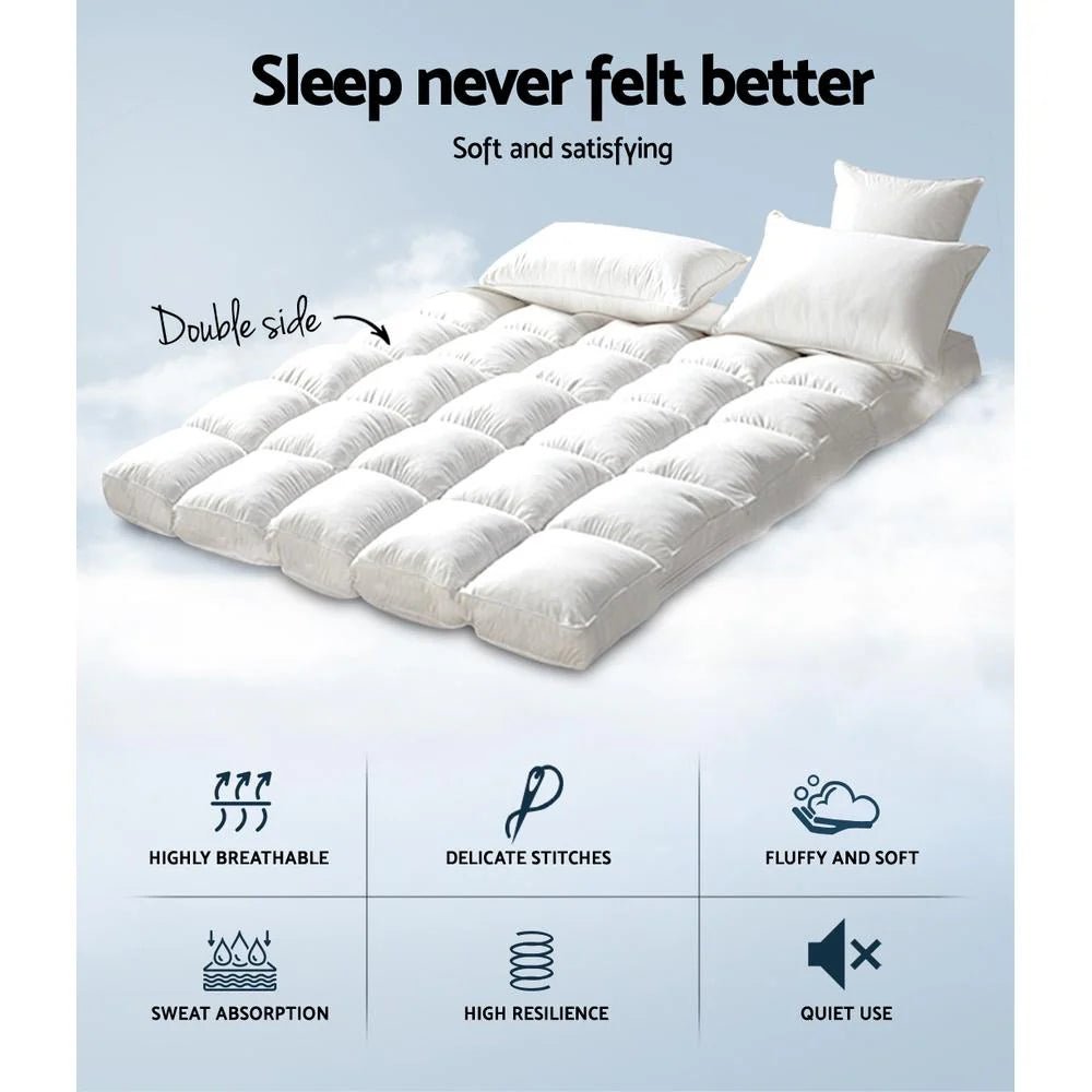 King Premium Bedding Set - Bedzy Luxe Austin Bed Frame in Turquoise, Luna Series Euro Top Medium Firm Mattress & Bamboo Mattress Topper | Perfect for Master Bedrooms, Guest Rooms & Luxury Apartments
