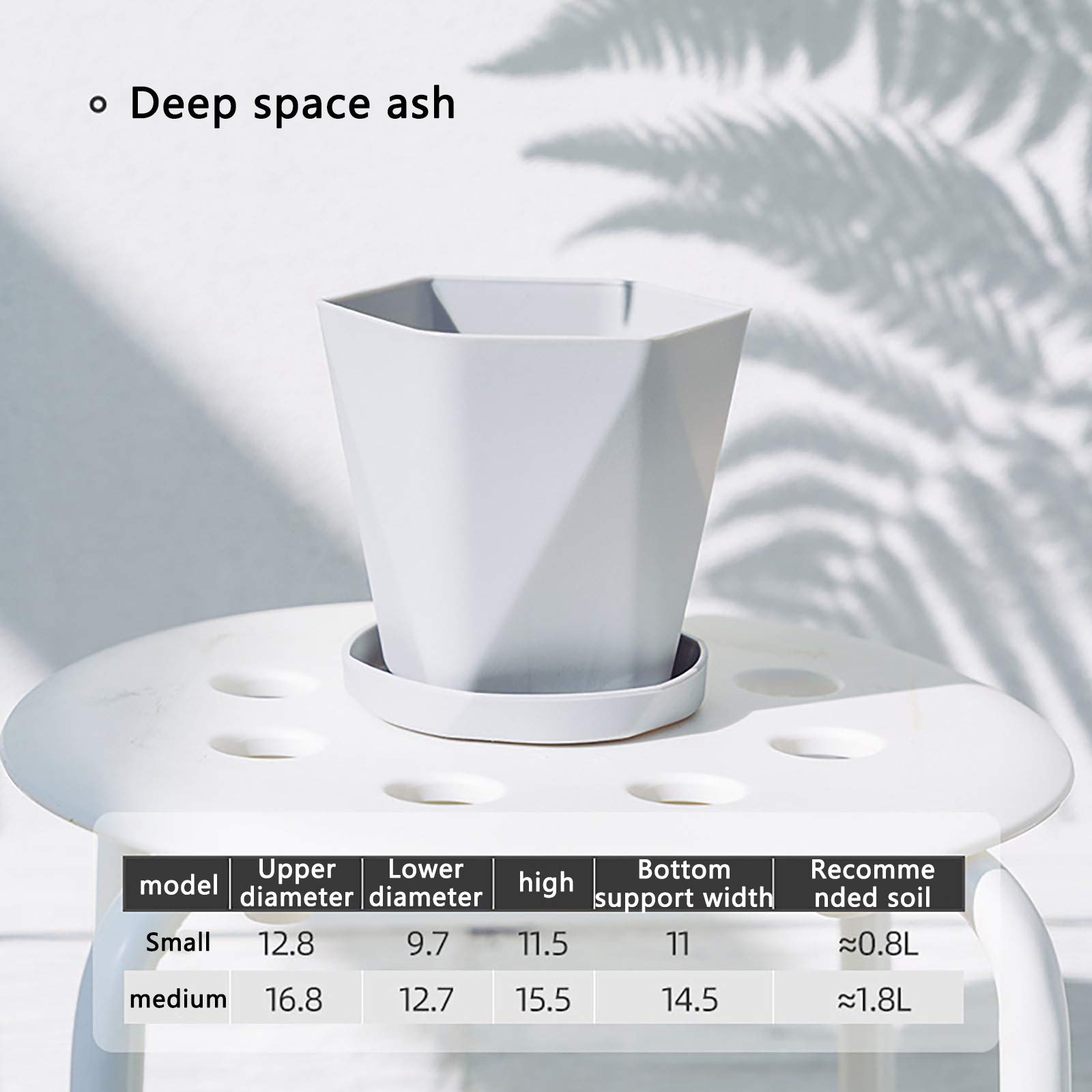 Cafuvv Aabg #1386 - Large Thickened Nordic Style Plastic Flower Pot for Balcony & Home Decor - Perfect for Indoor & Outdoor Plants, Succulents, and Herbs