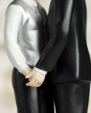 Romantic Gay Rose Pearl Wedding Cake Topper - Silver or Gold - Perfect for Same-Sex Weddings, Anniversary Cakes & LGBTQ+ Celebrations