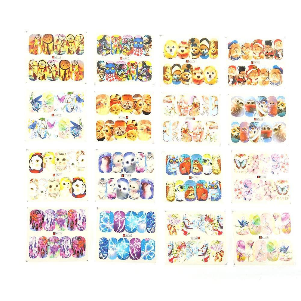 50 Sheets Nail Art Stickers for Manicure & Pedicure - Cute Animal Dog Cat Water Transfer Decals, Easter Nail Stickers for Women & Girls | Perfect for DIY Nail Art, Parties, Gifts & Special Occasions