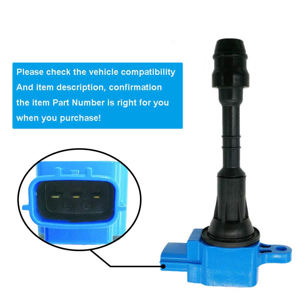 8pcs Ignition Coil Set Compatible with 2005-2006 Nissan Armada, 2004 Pathfinder, 2004-2007 Titan & 2004-2006 Infiniti QX56 5.6L V8 Engine - C1483 22448-7S015 Replacement Parts - Improve Engine Performance & Fuel Efficiency