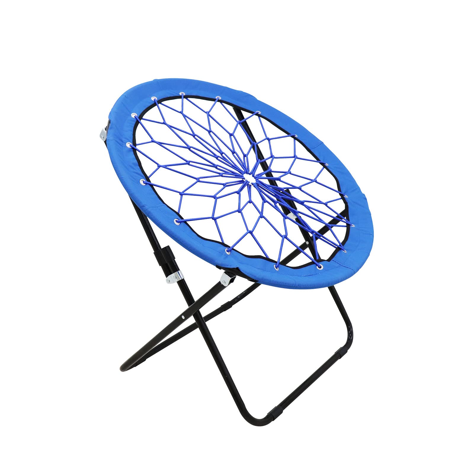 Ultimate Comfort Bungee Chair - Foldable Bouncy Web Chair for Indoor/Outdoor Relaxation - Versatile Spider Trampoline Chair for Bedroom, Patio, Camping & Dorm Room - Fun Circle Design for Kids & Adults