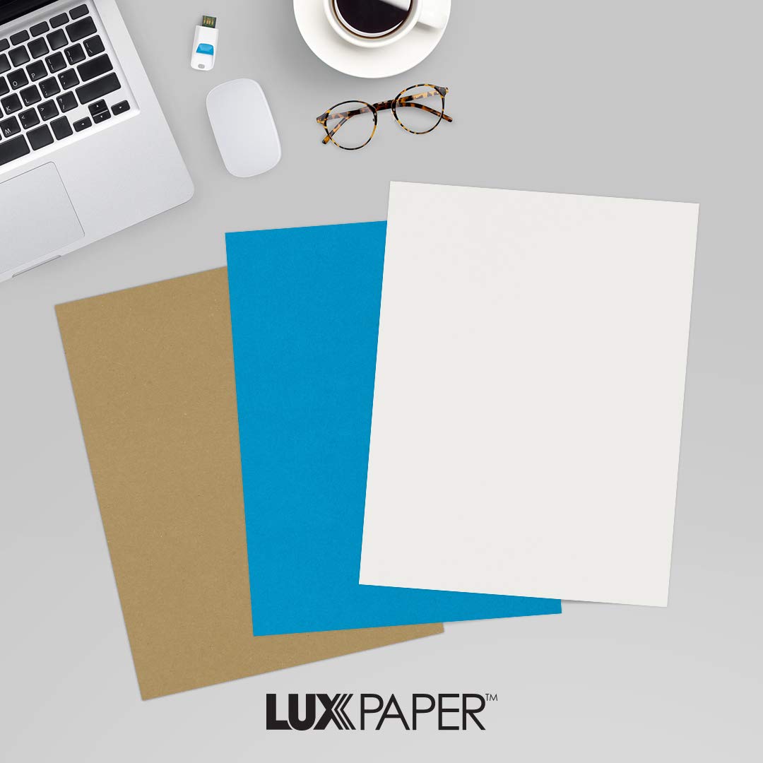 Premium 8.5 x 11 Cardstock Paper - 100% Cotton Savoy Natural White (250 Sheets) - Perfect for Wedding Invitations, Business Cards & Craft Projects