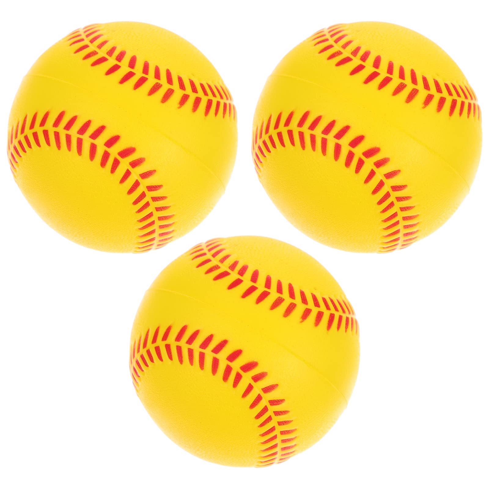 LUOZZY 3 Pack Soft Baseballs for Training - 9 Inch PU Sponge Practice Balls for Kids & Adults - Perfect for Backyard, Batting Practice & Softball Drills