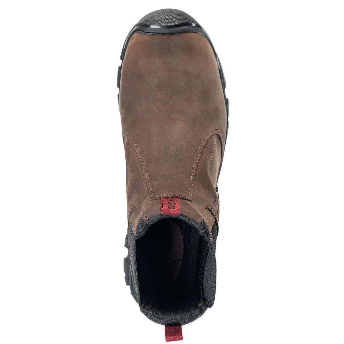 Ripsaw Met Guard Puncture Resistant Alloy Toe Chelsea Work Boots for Men - Brown Leather Safety Shoes for Construction, Warehouse & Industrial Work