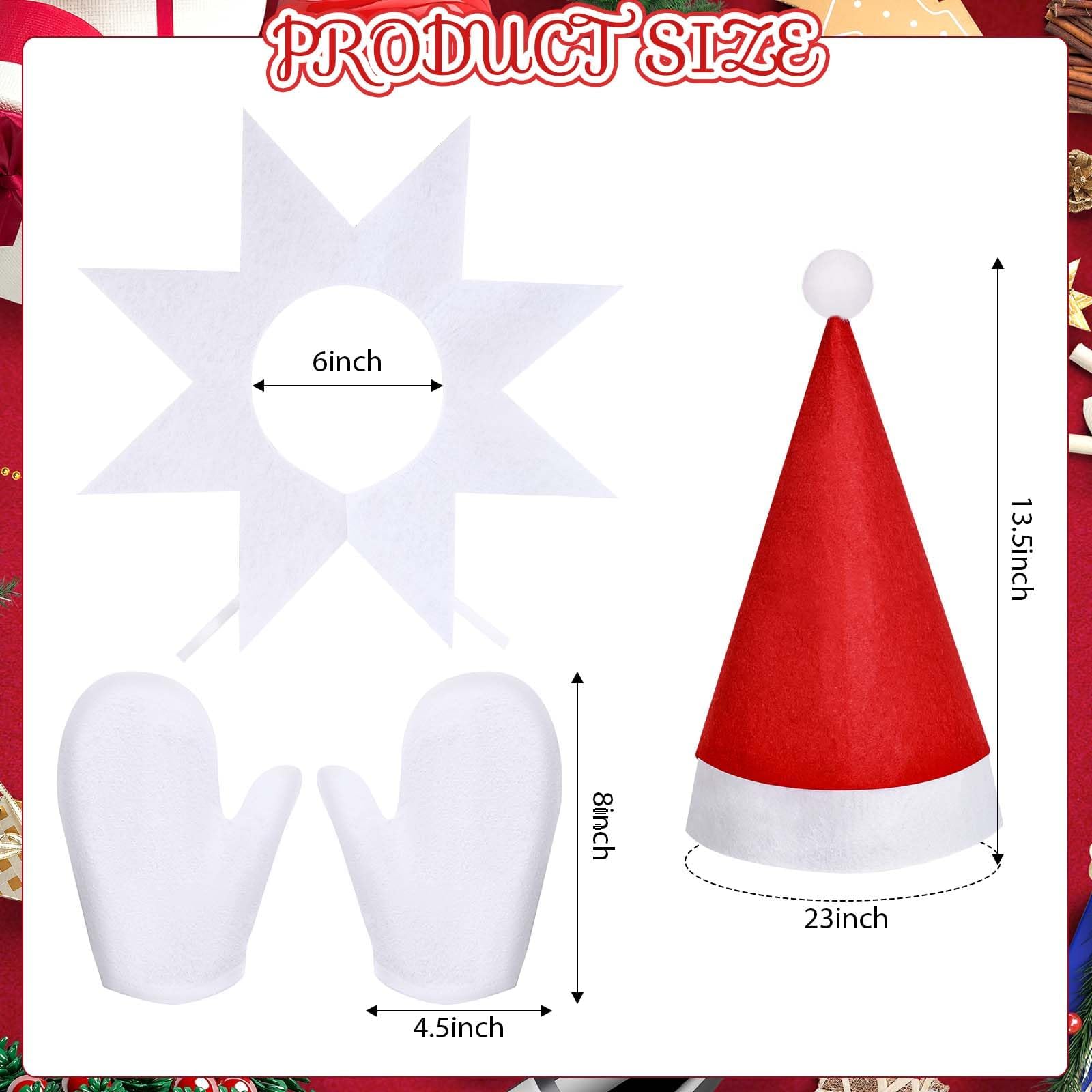 3 Pcs Christmas Elf Costume Set for Women & Men - Red & White Elf Outfit with Accessories for Halloween & Christmas Parties | Perfect for Holiday Cosplay, Office Parties & Festive Gatherings