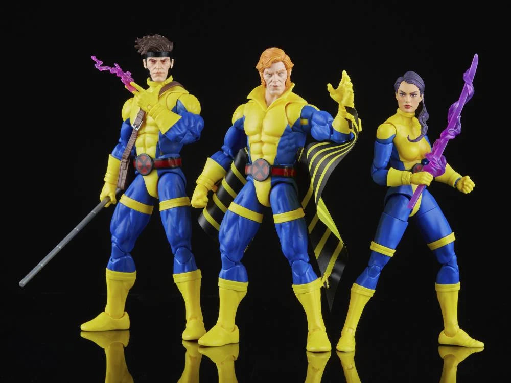 Marvel Legends 60th Anniversary X-Men 3-Pack - Banshee, Gambit & Psylocke Action Figures | Collectible Superhero Toys for Display & Gifts | Perfect for Marvel Fans & Comic Book Collectors