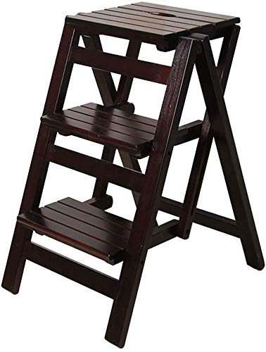 Foldable Step Stool for Kitchen, Multifunctional Ladder Stool with Non-Slip Surface - Indoor Climbing Step Stool for Bathroom, Bedroom, Kids, Storage Shelf & Shoe Rack (Black) - Perfect for Reaching High Cabinets, Organizing, and Home Decor