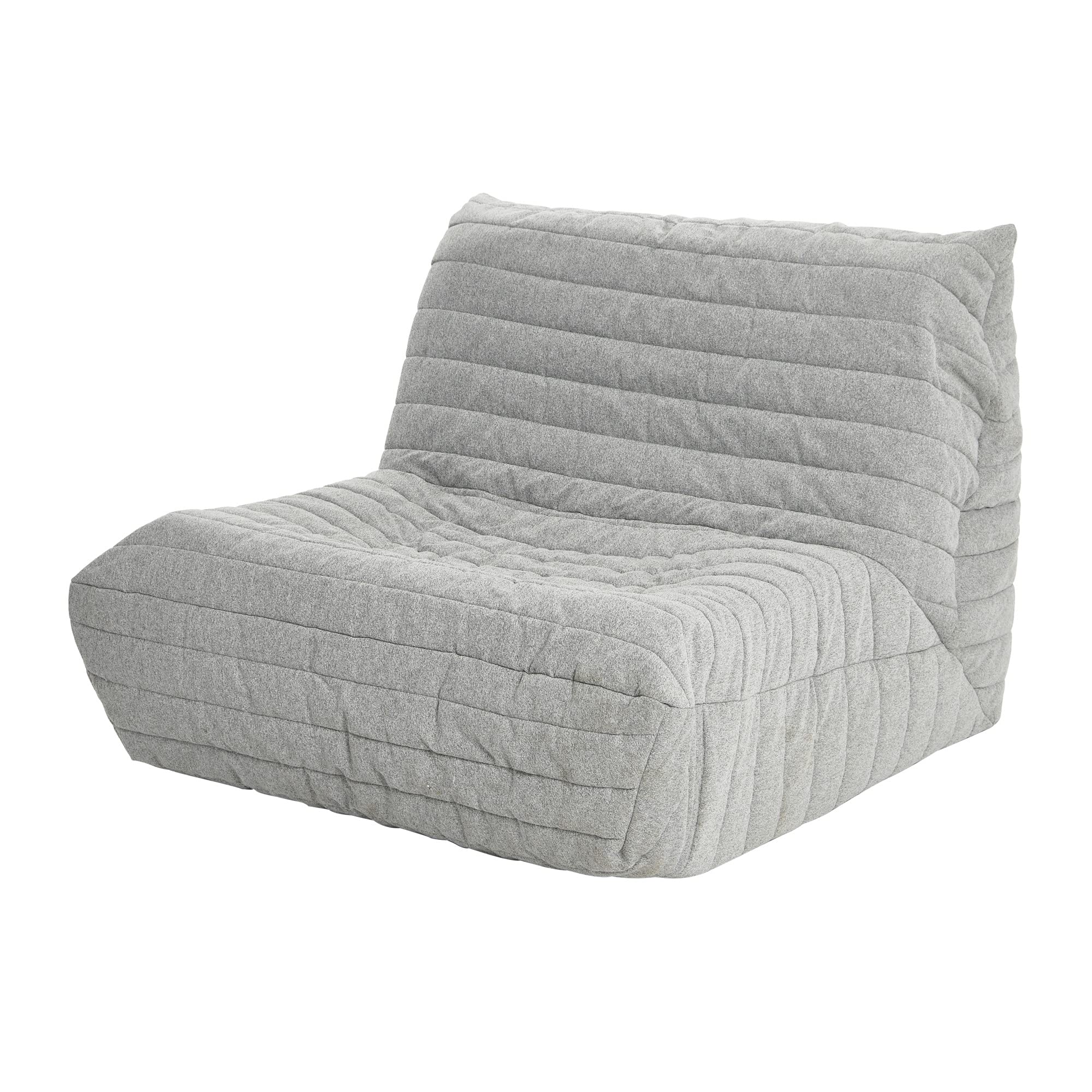 Creative Co-Op Toro Premium Upcycled Memory Foam Gaming Chair - Ergonomic Office Chair with Quilted Removable Cover, Modular Sofa Design - Grey - Perfect for Gamers, Home Office & Small Space Living