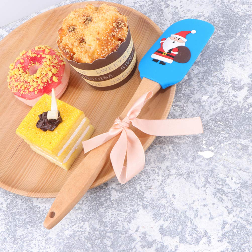 2-Pack Wooden Cake Scrapers - Baking Spatulas for Frosting, Cookies & Pastry - Essential Kitchen Utensils for Bakers & Home Chefs - Perfect for Cake Decorating, Jar Scraping & Baking Accessories
