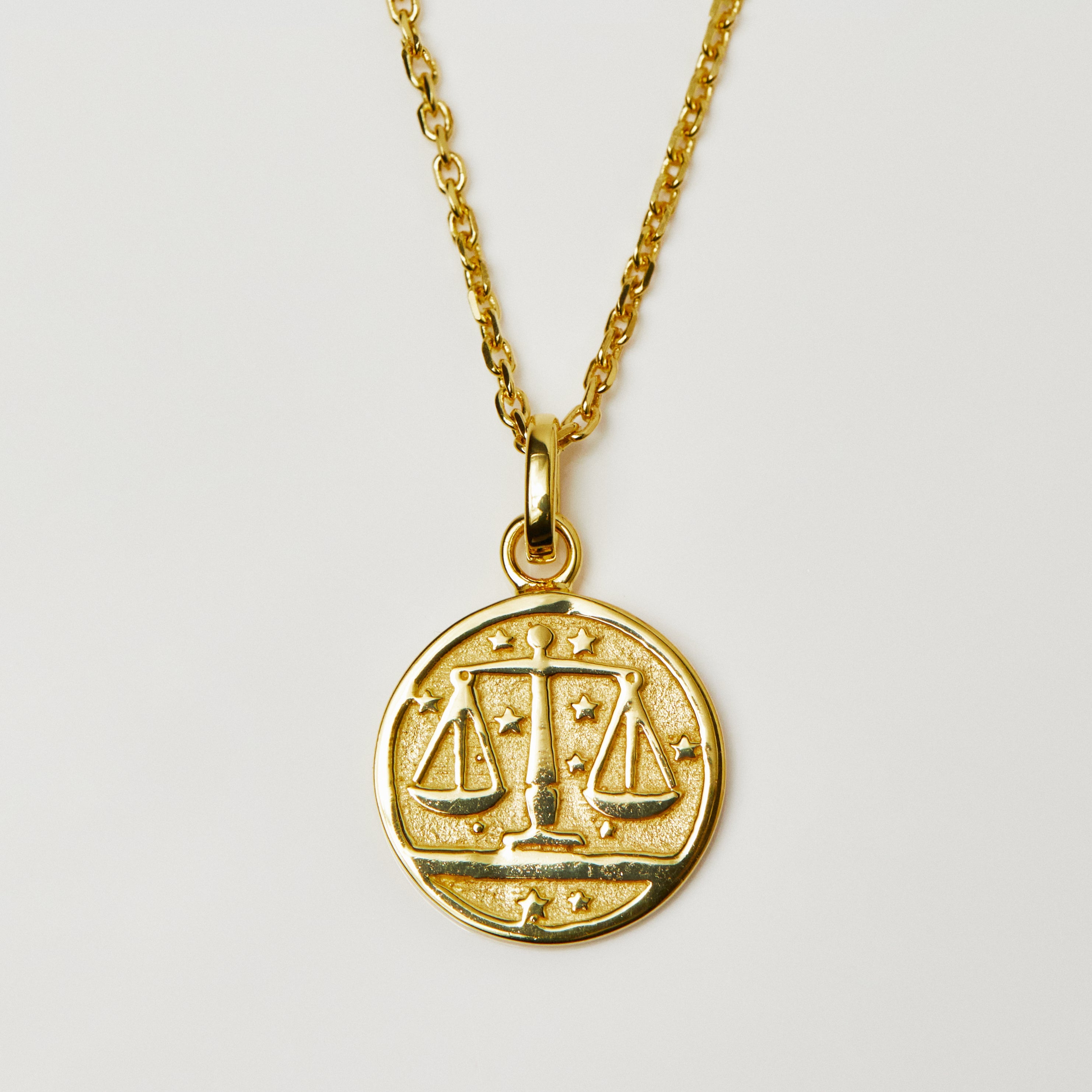 Personalized Zodiac Sign Engravable Coin Necklace - Custom Horoscope Pendant for Women & Men - Perfect for Birthdays, Anniversaries & Spiritual Gifts