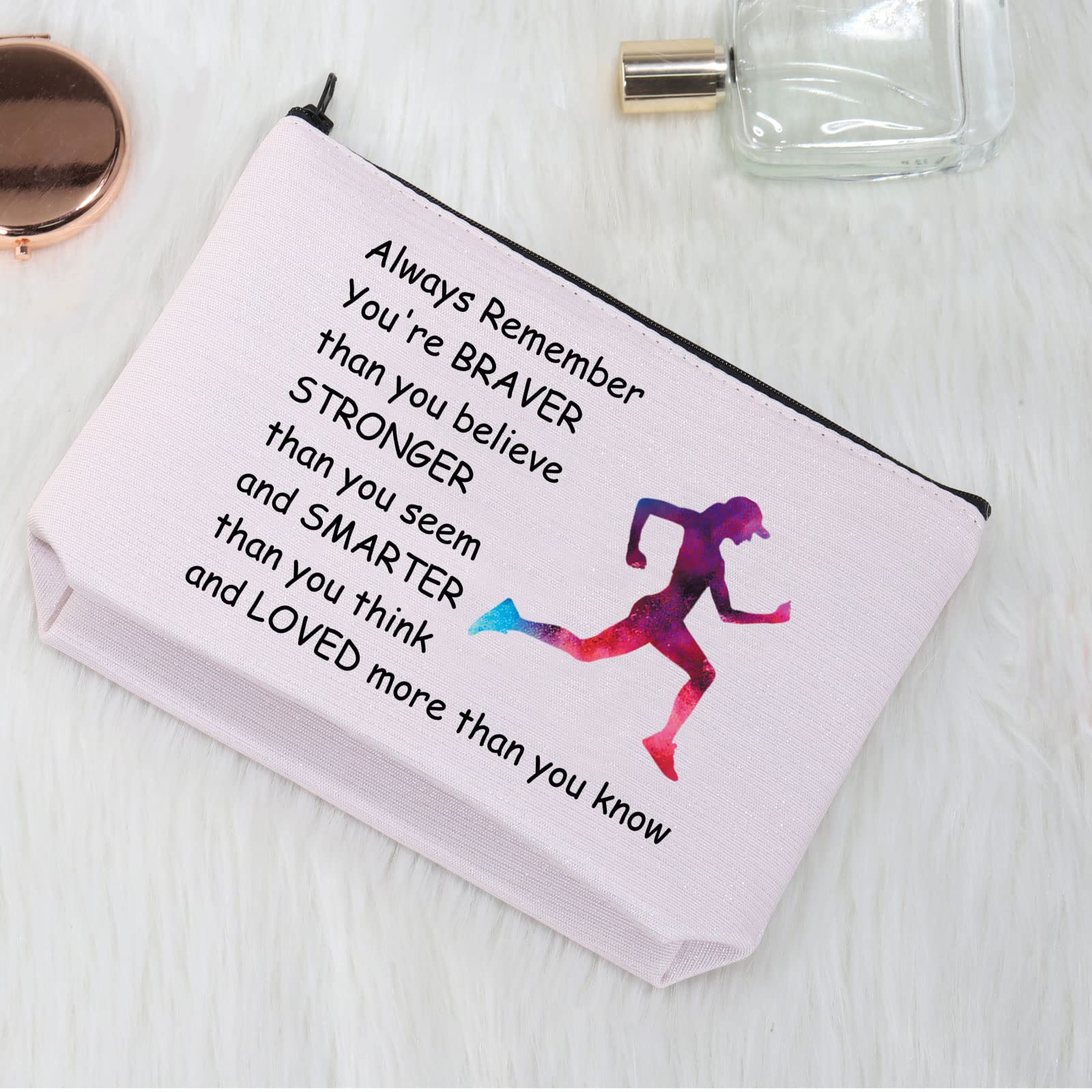 Waterproof Pink Running Makeup Bag for Women - Travel Cosmetic Pouch Organizer - Gym, Wedding & Daily Essentials - Perfect for Workouts, Travel & Beauty Storage