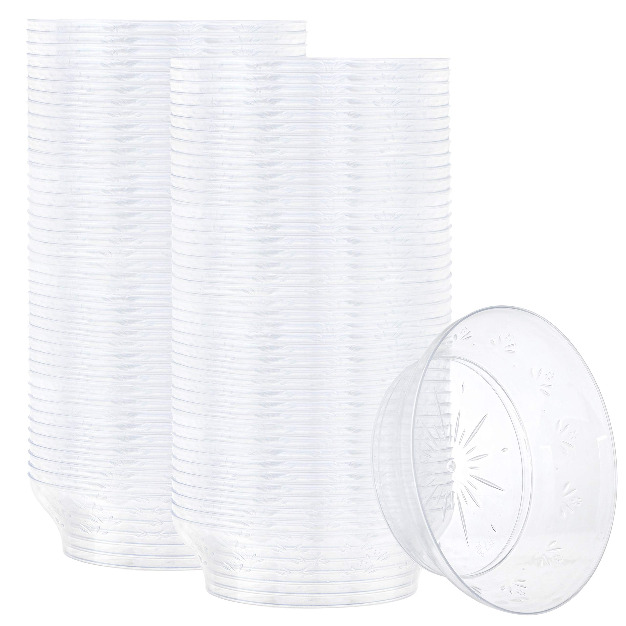 PLASTICPRO 10 oz Clear Disposable Plastic Bowls - Premium Quality Soup & Ice Cream Bowls (Pack of 80) - Perfect for Parties, Catering, Restaurants & Home Use