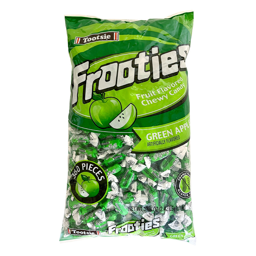 Frooties Green Apple Chewy Candy - Bulk 360 Count Bag | Sweet & Tangy Soft Candy for Parties, Halloween Treats & Office Snacks